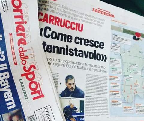 TENNISTAVOLO: SUL CORRIERE DELLO SPORT UN SERVIZIO DEDICATO ALLA SARDEGNA