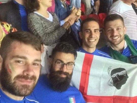DA GHILARZA E NORBELLO IERI A LIONE PER GRIDARE FORZA AZZURRI. “E’ UN SOGNO CHE SI AVVERA”
