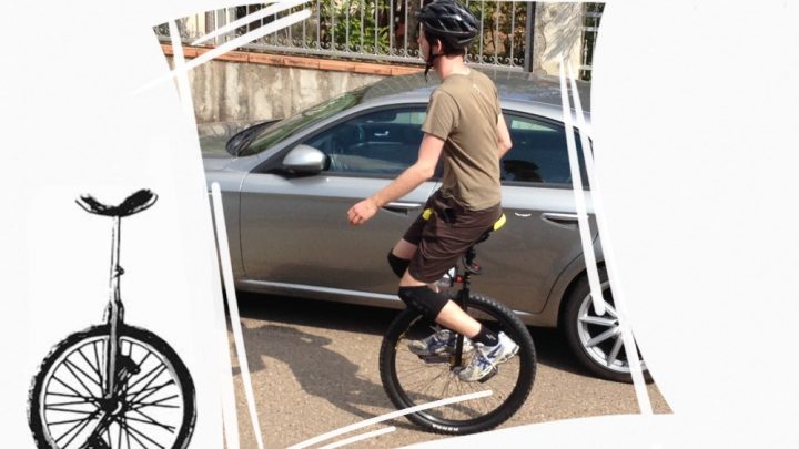 Norbello “adotta” per un giorno lo “specialista” tedesco di monociclo