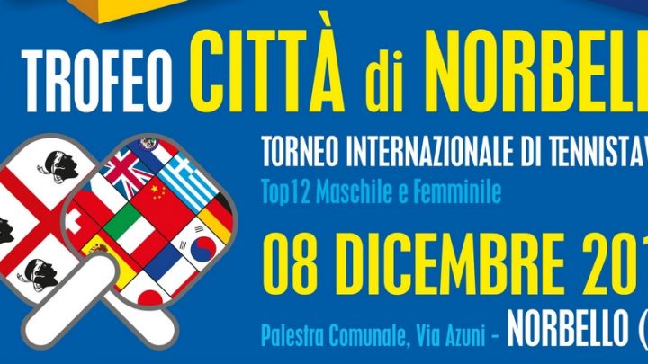 Tennistavolo. Grande spettacolo l’8 dicembre per il 7° Trofeo Internazionale di Tennistavolo “Città di Norbello”