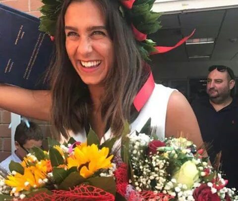 La pallavolista dell’Ariete Oristano Valentina Soppelsa laureata oggi in Scienze Motorie