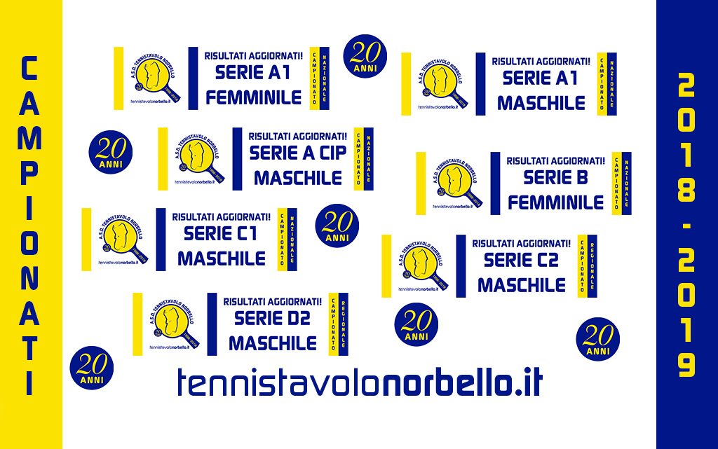 I Campionati a Squadre 2018/2019 del Tennistavolo Norbello