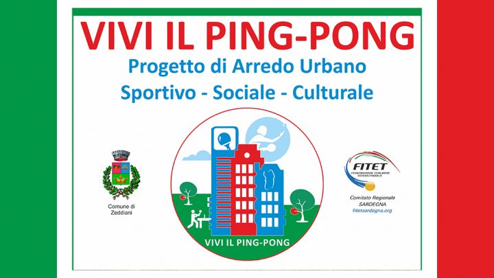 Progetto Vivi il Ping Pong: venerdì 19 ottobre 2018 si inaugura a Zeddiani