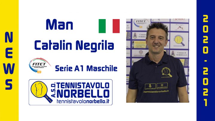 Tennistavolo Norbello. Conferma il capitano Catalin Negrila in A1 Maschile