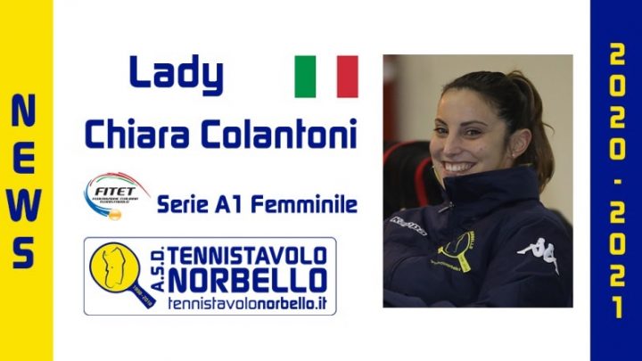 Il Tennistavolo Norbello in A1 conferma Chiara Colantoni anche per la stagione 2020/21