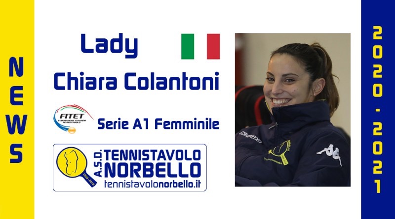 Il Tennistavolo Norbello in A1 conferma Chiara Colantoni anche per la stagione 2020/21