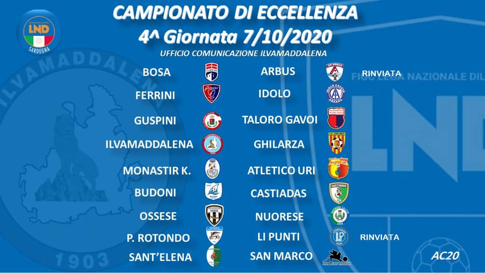 Calcio Eccellenza/Domani di nuovo in campo: esordio del Taloro a Guspini, Ghilarza a La Maddalena e Nuorese a Ossi