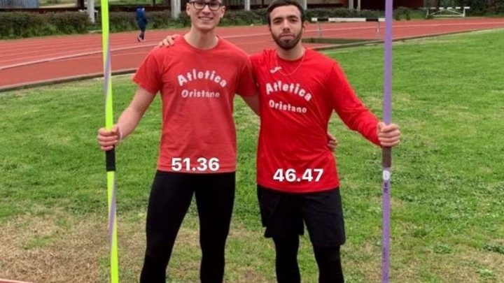 ATLETICA / Ottimi risultati per gli oristanesi  Luca Flore e Tobia Saiu ai campionati invernali di lanci