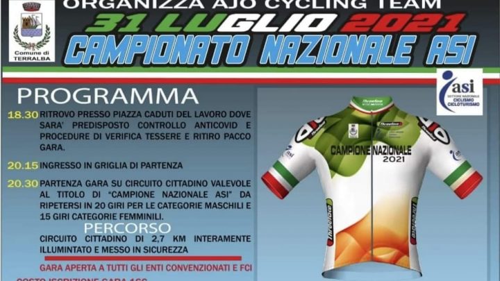 1° TROFEO “AJO CITTA’ DI TERRALBA” / Importante e atteso evento ciclistico nazionale domani in notturna a partire dalle 20.30