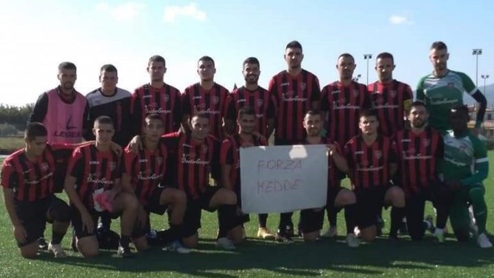 FORZA FRANCESCO MEDDE !/ L’Abbasanta dedica il prezioso pareggio di Torpè ed il primato in classifica al giovane attaccante coinvolto in un incidente